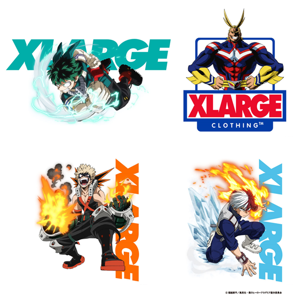 ヒロアカとXLARGEのコラボ決定！デク、爆豪、轟、オールマイトが ...